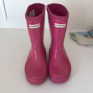Toddler Hunter Pink Rain Boots size 8